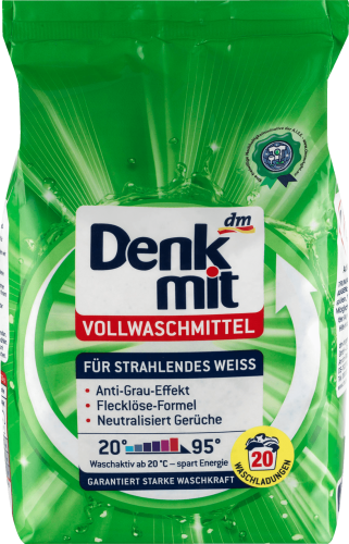 Denkmit Vollwaschmittel do białego 20 pr - 1,35 kg