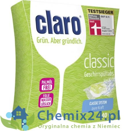 Claro Classic tabletki do zmywarki 40 szt ECO