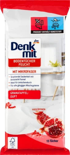 Denkmit mokre ręczniki do podłóg zapach granatu 15