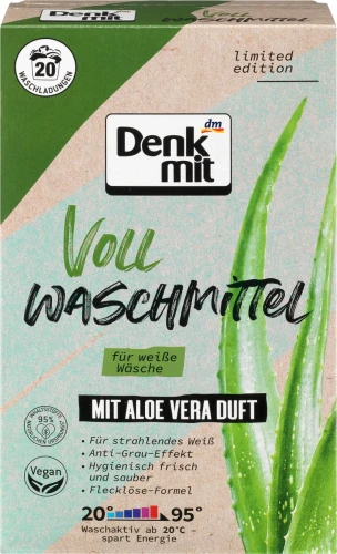 Denkmit Aloe Vera proszek do białego 20 pr- 1,3 kg