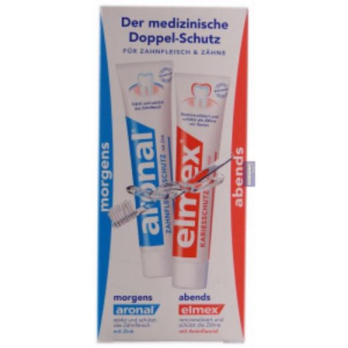 Elmex + Aronal pasta do zębów - 2 x 75 ml 