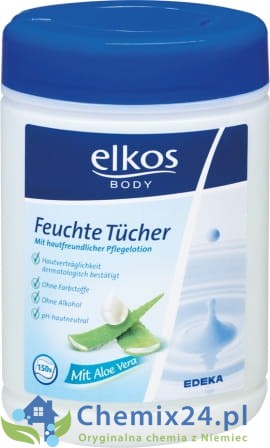 Elkos nawilżone chusteczki z aloesem