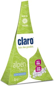 Claro ekologiczna alpejska sól do zmywarki 1 kg