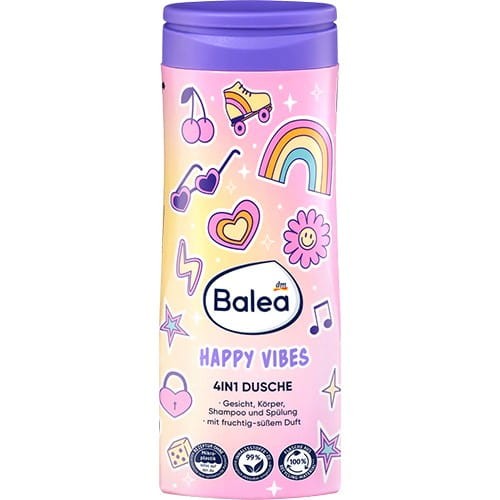 Balea 4 in 1 Happy Vibes szampon i żel 300 ml