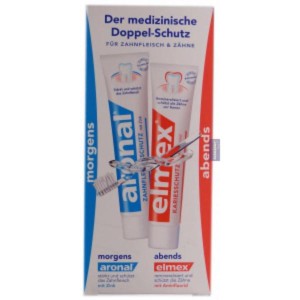 Elmex + Aronal pasta do zębów - 2 x 75 ml