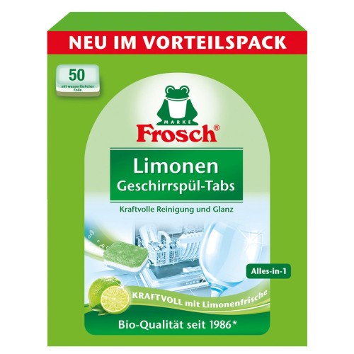 Frosch limonkowe tabletki do zmywarki 50 szt