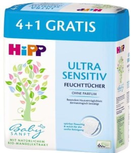 Hipp Sensitive chusteczki dla dzieci 5 x 52 szt