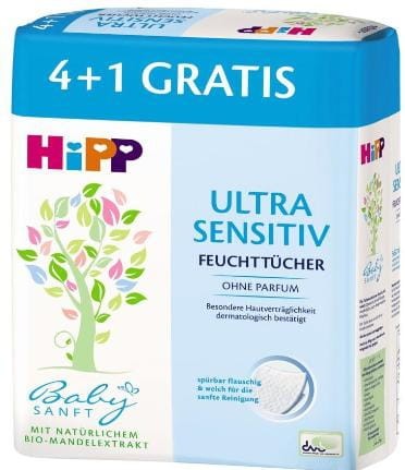 Hipp Sensitive chusteczki dla dzieci 5 x 52 szt