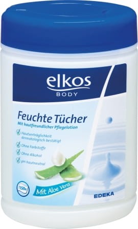 Elkos nawilżone chusteczki z aloesem